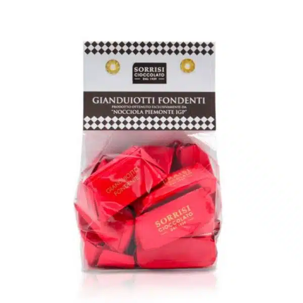 Italienische Nougatpralinen Gianduiotti Fondenti