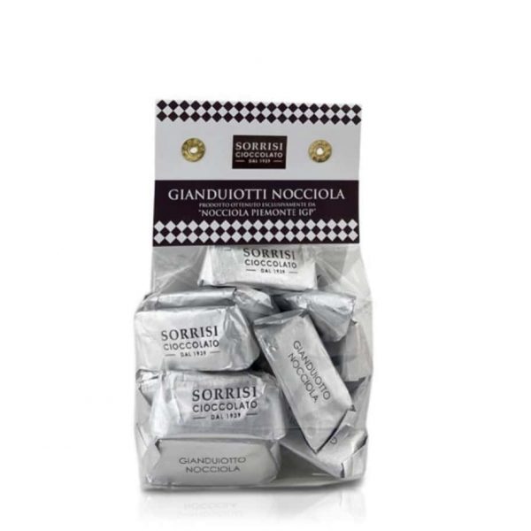 Italienische Nougatpralinen Gianduiotti al Caramello Salato