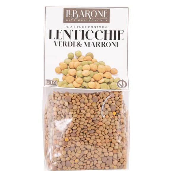 Lu Barone Lenticchie Verdi & Marroni Grüne und braune Linsen bio