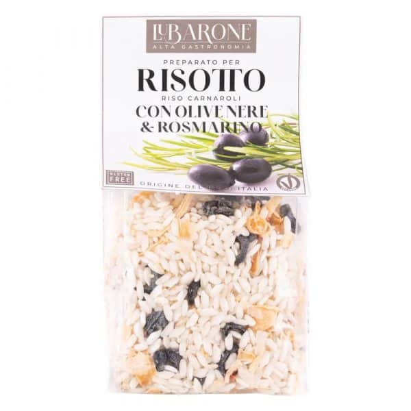 Lu Barone Preparato Risotto mit schwarzen Oliven und Rosmarin