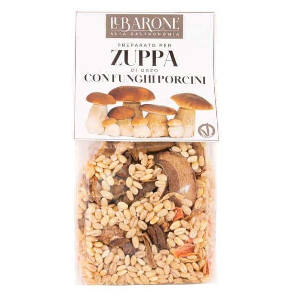 Lu Barone Preparato per Zuppa di Orzo con Funghi Porcini Gerstensuppe mit Steinpilzen